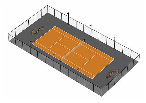 tennis court rendering